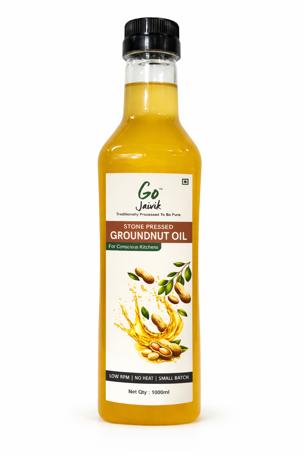 Stone pressed groundnut oil 1L bottle